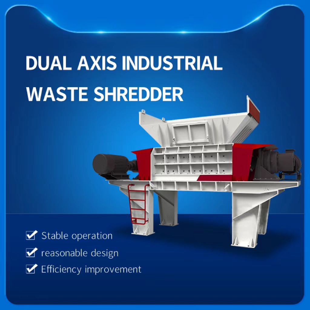 Dual axis industrial waste shredder