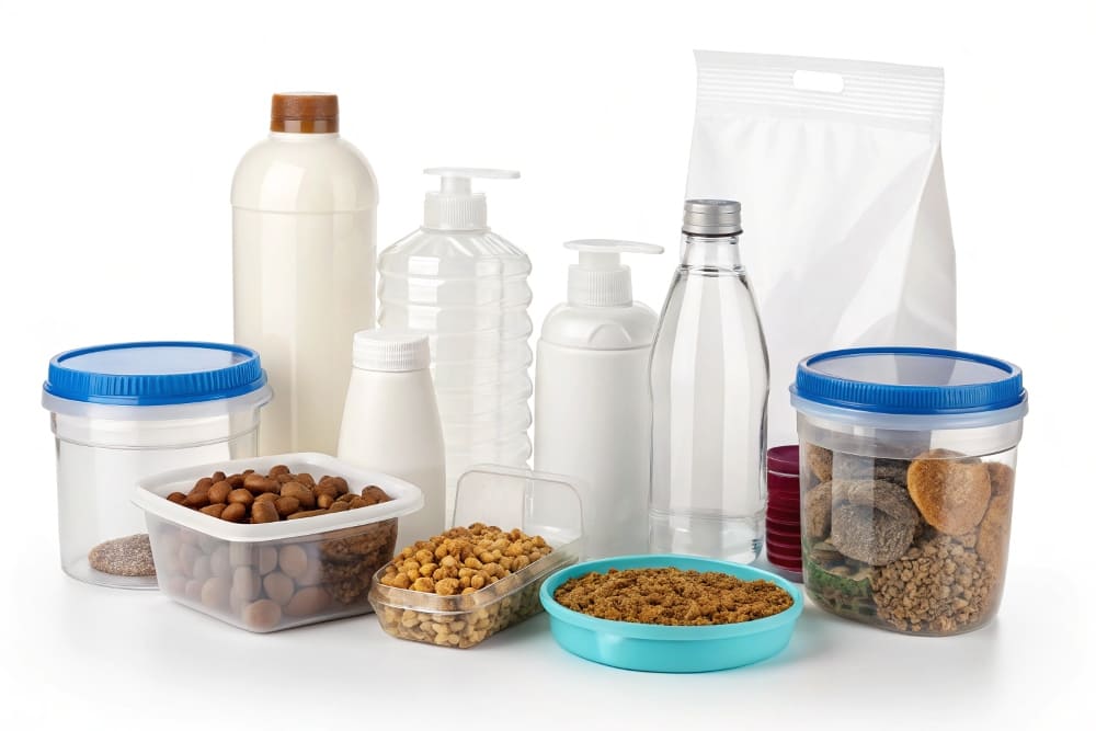 Plastic products from PET flakes